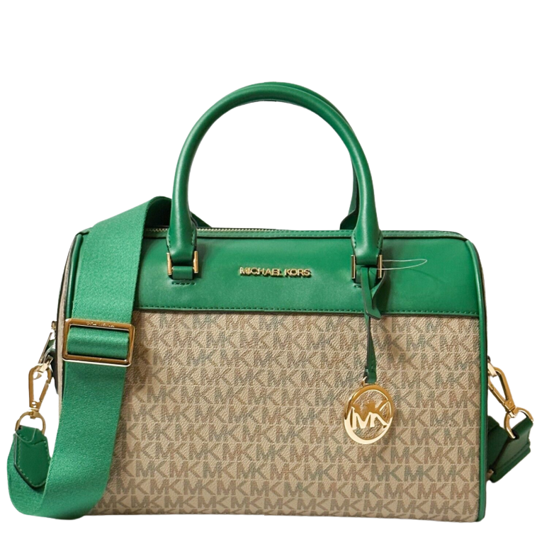 Michael Kors, Bags, Michael Kors Mk Jet Set Travel Medium Duffle Bag  Satchel Palmetto Green