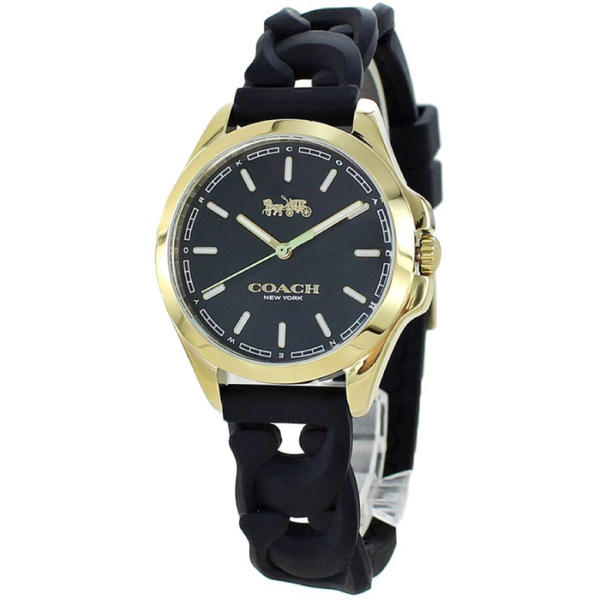 COACH BOXED 14503783 LIBBY RUBBER WATCH BLACK