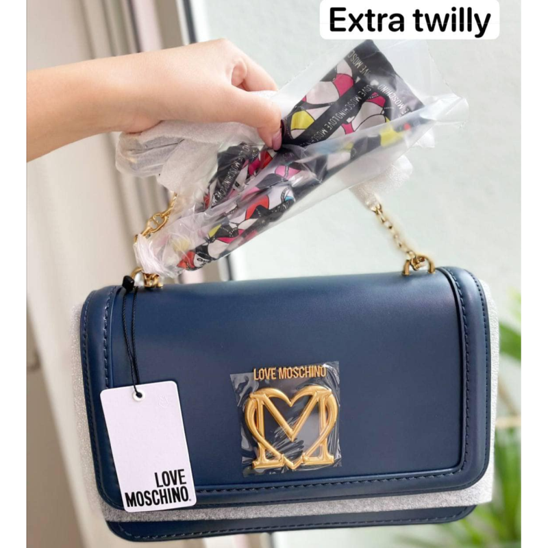 HANDBAGLOVE M 0 S C H I N O VEGAN JC4258PP0CKK0 BLUE cadysdeluxe