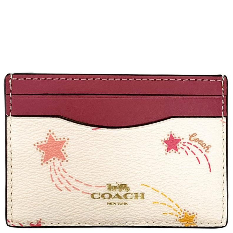 COACH®  Card Case With Shooting Star Print