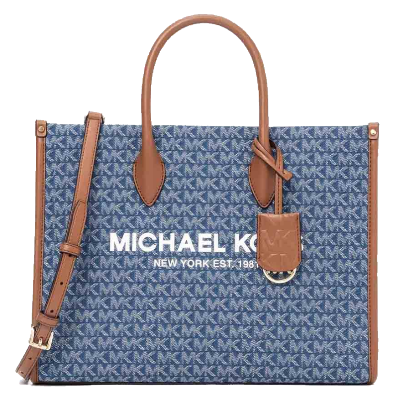 MICHAEL KORS 35F2G7ZT3C MIRELLA NS DENIM TOTE LARGE INDIGO