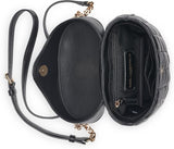 KARL LAGERFELD PARIS LAFAYETTE CROSSBODY BUCKET BAG VANITY BLACK QUILTED