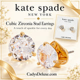 KATE SPADE VERY SHINNY CRYSTAL STUDS WBRUI086 CLEAR/GOLD