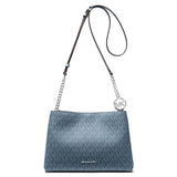 MICHAEL KORS  CHRISTINA SMALL SIGNATURE LOGO CROSSBODY BAG 35T6S8WC0V BLUE