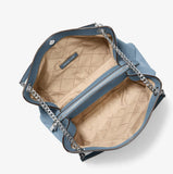 MICHAEL KORS  CHRISTINA MEDIUM SUEDE MESSENGER BAG 35T6S8WM6S BLUE