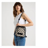 MARCS SMALL CROSSBODY BLACK NETS BAG UNIQUE