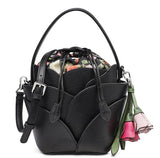 KARL LAGERFELD PARIS IKON FLORAL BUCKET DRAWSTRING BAG