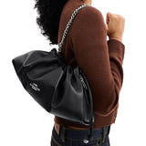 COACH FAYE LARGE SHOULDER BAG SILVER BLACK CCE68