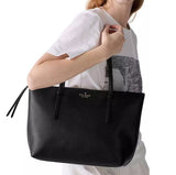 KATE SPADE ALL DAY TOTE BLACK SHOULDER BAG KO140 FULL LEATHER