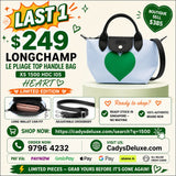 LONGCHAMP LE PLIAGE TOP HANDLE BAG XS 1500 L1500 HDC I05 HEART LIMITED EDITION