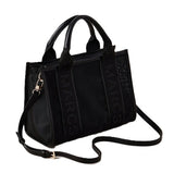 MARCS CROSSBODY BAG - VEGAN LEATHER  FULL BLACK MESH