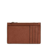 COACH ZIP CARD CASE DARK BROWN C4280 FULL LEATHER
