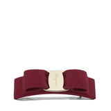 SALVATORE FERRAGAMO VARA LOGO DETAILED HAIR CLIP MAROON