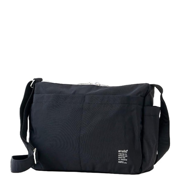 ANELLO FROM JAPAN CROSSBODY BAG MANY POCKETS COMPARTMENT 2 POCKET BLACK