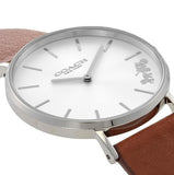 COACH BOXED PERRY LADIES WATCH IN BROWN LEATHER SREAP 14503120 36MM