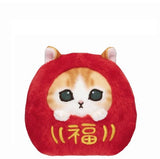 MOFUSAND DARUMA MEOW PALM-SIZED PLUSH RED WITH BELL INSIDE