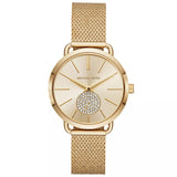 MICHAEL KORS PORTIA GOLD TONE ANALOG WATCH MK3844 37MM
