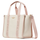 KATE SPADE NEW YORK KIP DENIM SMALL TOTE KG767 CANVAS ROSE SMOKE MULTI BLUSH PINK