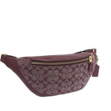 COACH WARREN BELT BAG IN SIGNATURE CHAMBRAY BRASS/WINE CG994