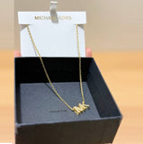 MICHAEL KORS GOLD-TONE BRASS PENDANT NECKLACE BOX MKJX8024710