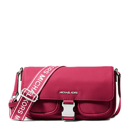 MICHAEL KORS OUTLET KHAI MEDIUM NYLON MESSENGER BAG IN DARK PINK 35T5S5FM6C