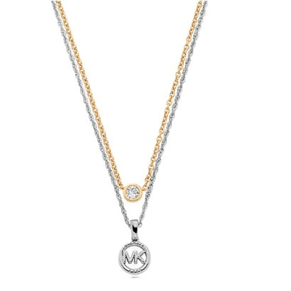 MICHAEL KORS MKJ8440SET DOUBLE LAYERED NECKLACE & STUD EARRINGS GIFT SET BOX