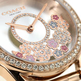 COACH LADIES PRESTON WATCH 14503776 ROSE GOLD Swarovski CRYSTAL ROTATING