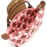 LONGCHAMP LE PLIAGE POUCH  CROSSBODY BEIGIE 34205 HGG 633 RED BLUSH FLOWER