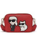 KARL LAGERFELD PARIS MAYBELLE CAMERA CROSSBODY BAG RED