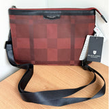 BLACK BLUE LABEL CRESTBRIDGE CHECK  CROSSBODY BAG FROM JAPAN UNISEX MAROON DARK RED
