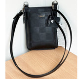 BLACK LABEL CRESTBRIDGE FROM JAPAN  EMBOSSED HP CROSSBODY BAG BLACK
