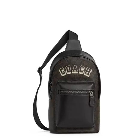 COACH WEST PACK IN SIGNATURE CANVAS WITH VARSITY GRAPHIC CCF64