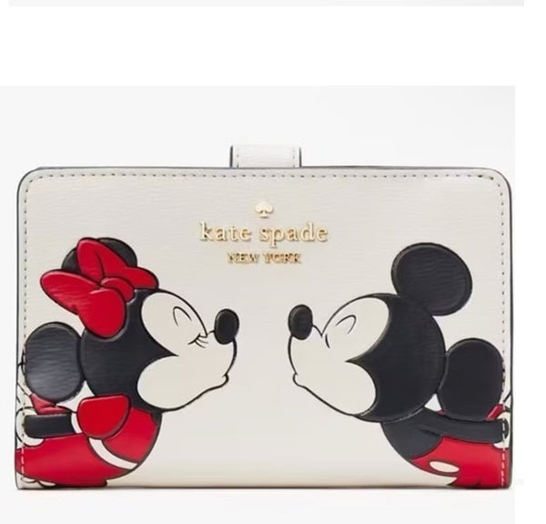 KATE SPADE DISNEY X KATE SPADE MINNIE MEDIUM COMPACT BIFOLD WALLET KG656