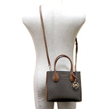 MICHAEL KORS MERCER MEDIUM MESSENGER IN SIGNATURE BROWN 35S1GM9M2B
