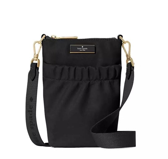 KATE SPADE CARTER NYLON PHONE CROSSBODY BLACK KL876