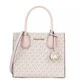 MICHAEL KORS MERCER MEDIUM MESSENGER IN SIGNATURE POWDER BLUSH MULTI 35S1GM9M2B