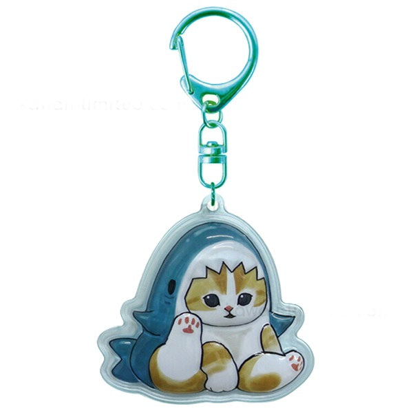 MOFUSAND FROM JAPAN 3D KEYCHAIN -  CAT SHARK NYAN SITTING