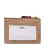 COACH MINI SKINNY ID CASE WITH PLAID PRINT - BRIGHT MAIZE MULTI CBL88
