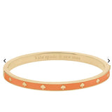 KATE SPADE SPOT THE SPADE ENAMEL HINGED BANGLE BRACELET IN ORANGE KJ727