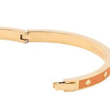 KATE SPADE SPOT THE SPADE ENAMEL HINGED BANGLE BRACELET IN ORANGE KJ727