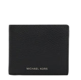 MICHAEL KORS COOPER PEBBLED LEATHER BILLFOLD WALLET WITH COIN POUCH 36T4LC0F3L BLACK
