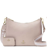 KATE SPADE EMMA LARGE SHOULDER HOBO SATCHEL BAG CROSSBODY CREAM KK069 EXTRA POUCH COZY GREY