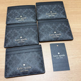KATE SPADE SPADE FLOWER SMALL SLIM CARD HOLDER BLACK KN761