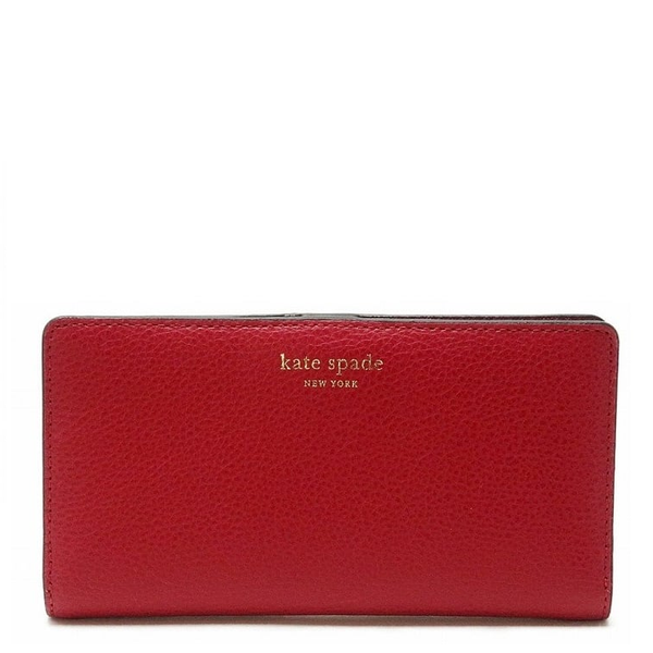 KATE SPADE MADISON LARGE SLIM BIFOLD WALLET KC579 RED