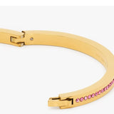 KATE SPADE RING IT UP BANGLE BRACELET KL630 PINK RHINESTONE GOLDEN