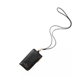 KATE SPADE KATE SPADE CARD CASE LANYARD KC573 BLACK SAFFIANO LEATHER
