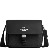 COACH PACE MESSENGER BAG IN SIGNATURE JACQUARD IN BLACK CT818