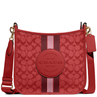 COACH DEMPSEY FILE BAG IN SIGNATURE JACQUARD WITH STRIPE AND COACH PATCH APPLE MULTI CA195