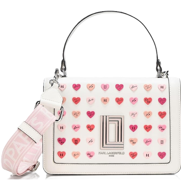 KARL LAGERFELD MAYBELLE PHONE CROSSBODY WINTER WHITE/COMBO LH6EU9BJ-BLK-OS