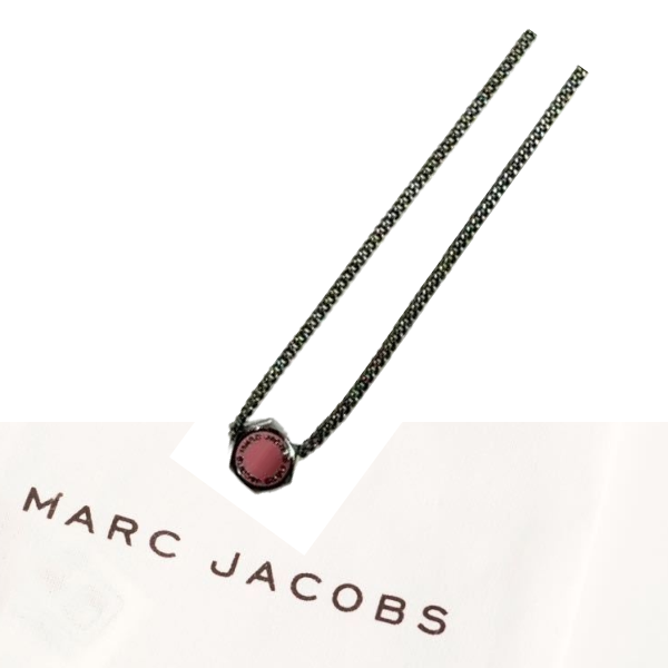 MARC JACOBS SILVER / BUBBLEGUM HEXAGON NECKLACE 4S4JNC001J14 677